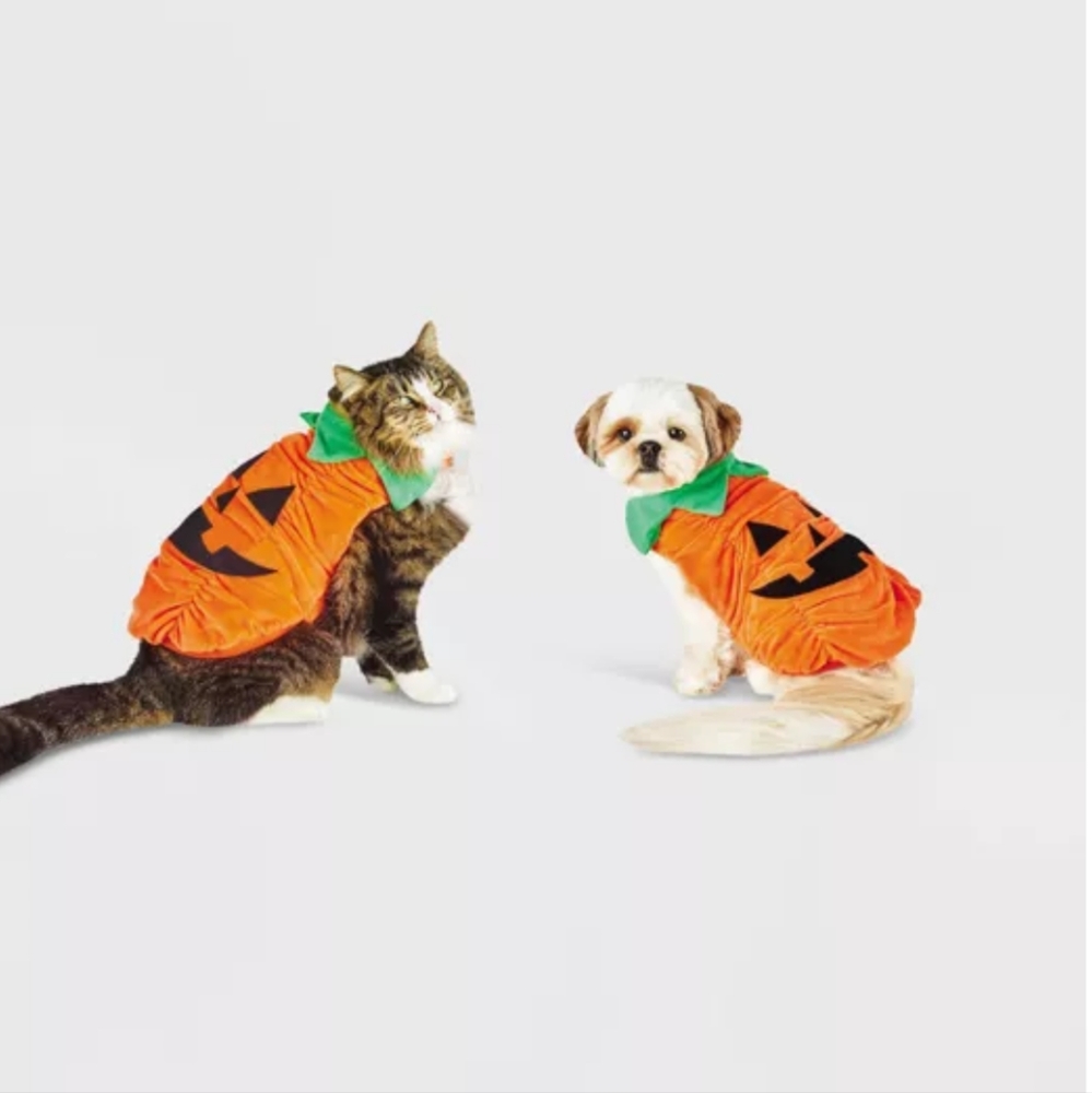 Halloween Pumpkin Jack-O-Lantern Dog Pet Vest Costume Size medium